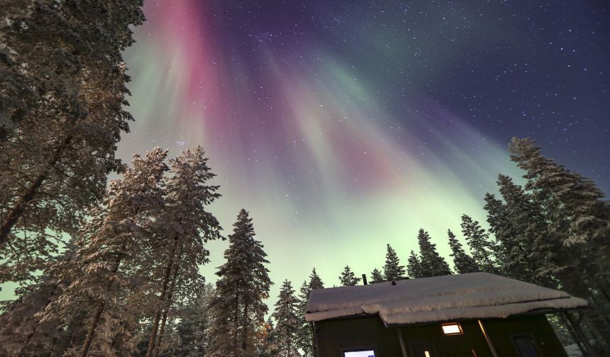 Finlandiya'da "Kuzey Işıkları" görsel şöleni